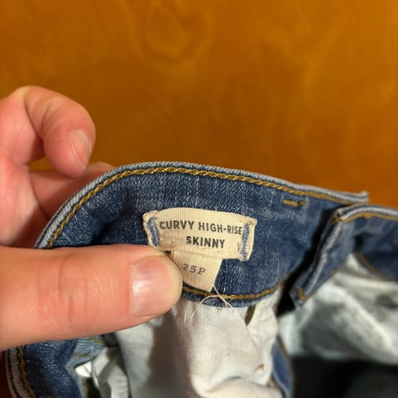 Madewell Distressed Curvy High Rise‎ Skinny Jeans Size 25R - Picture 16 of 16